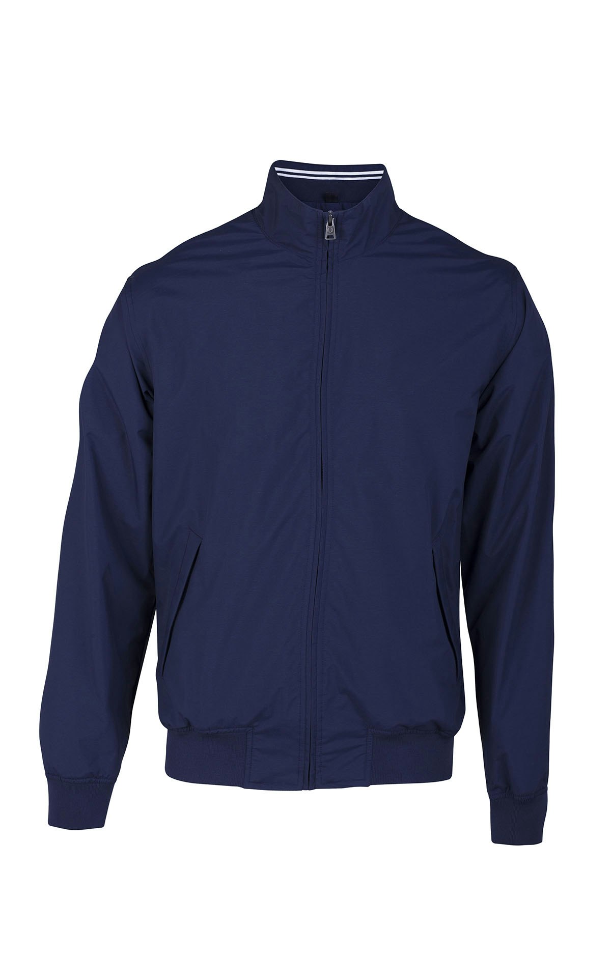 apparel-coat-retouching-symmetry-before Studio photo of blue zip jacket, with asymmetric lean